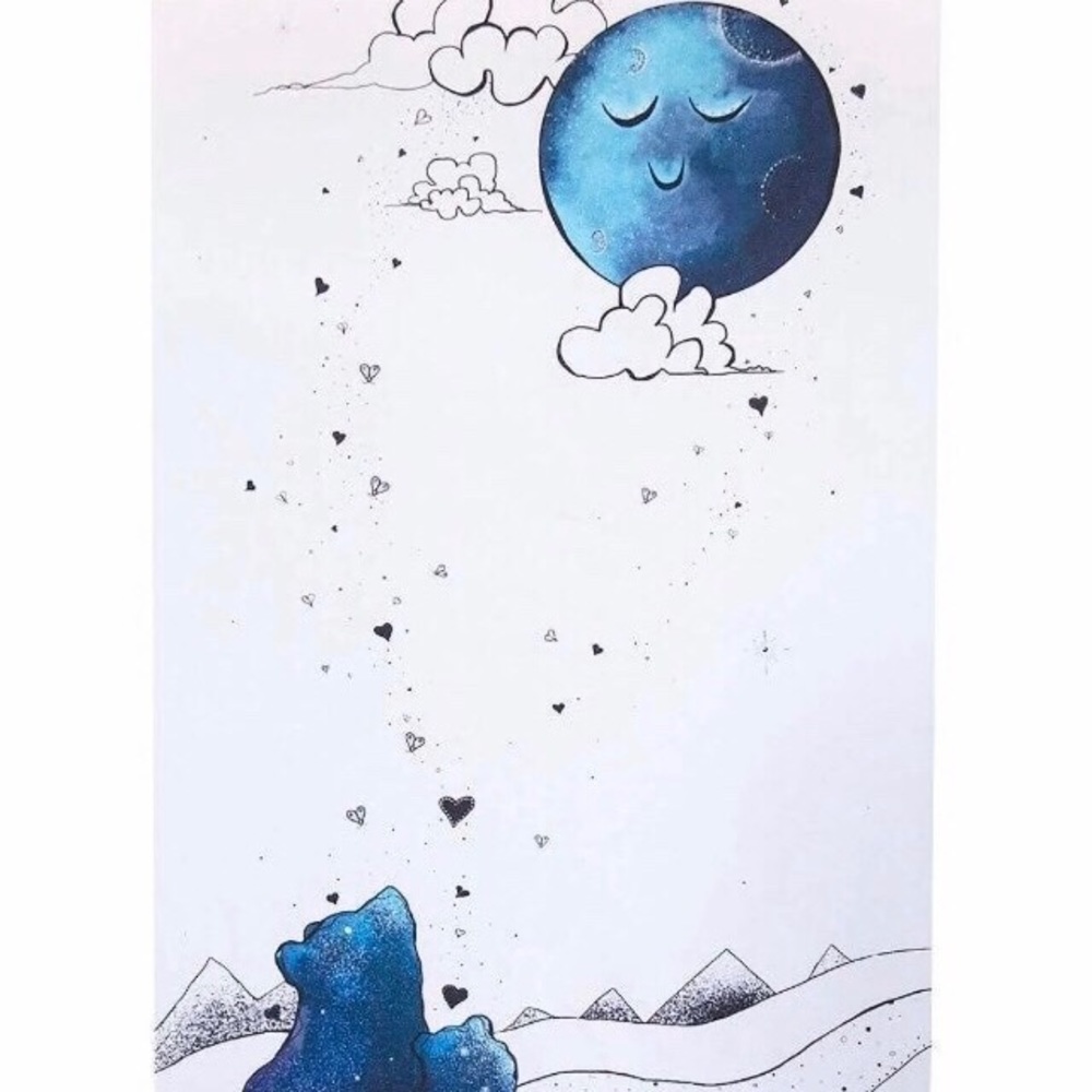Crib Sheets ‘Mama Bear Blue’